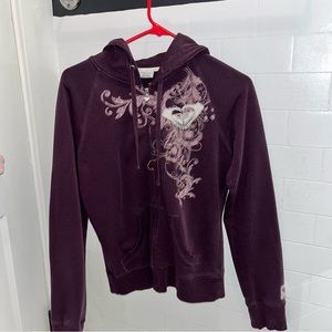 Roxy Kids Large/Junior Small Purple Y2K Zip Up Hoodie